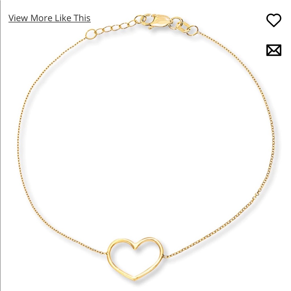 Heart Bracelet 14K Yellow Gold